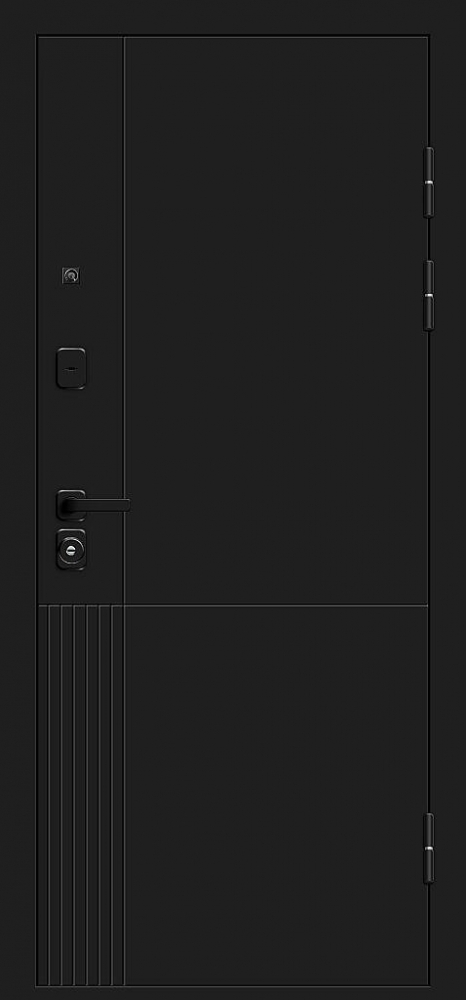 Дверь Optim Z-2 Нео Зеркало Муар черный/Белый BR6180